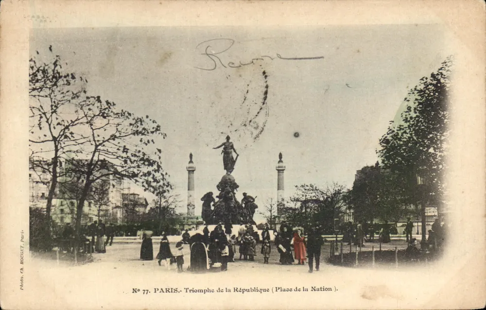 Triumph der Republik (Place de la Nation) — Paris — Foto von Ch. ROUSSET, n°77 - Vorderseite