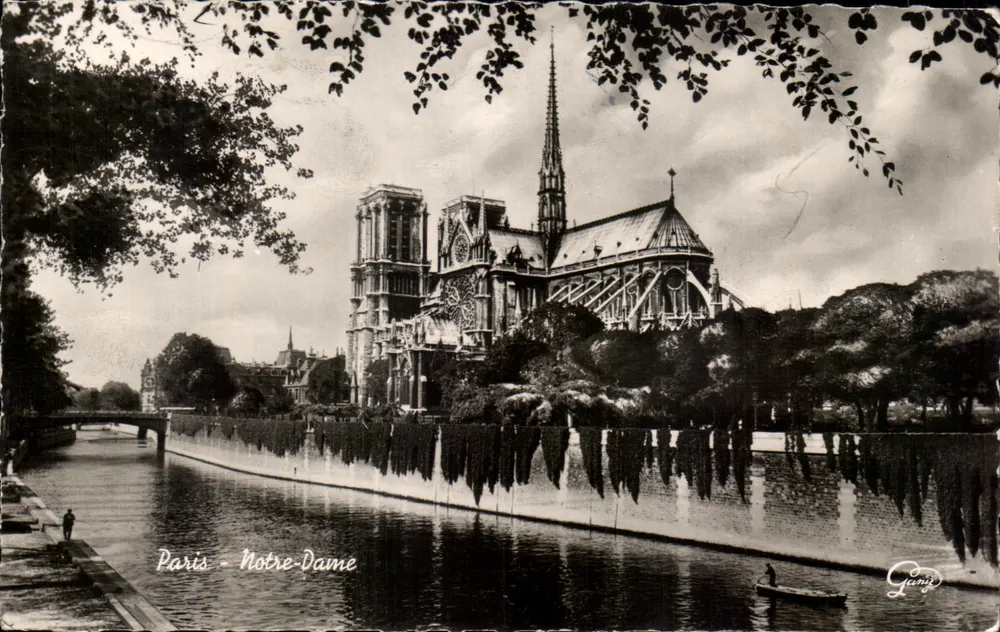 Paris - Catedral de Notre-Dame — vista desde a Sena — Gany - Frente