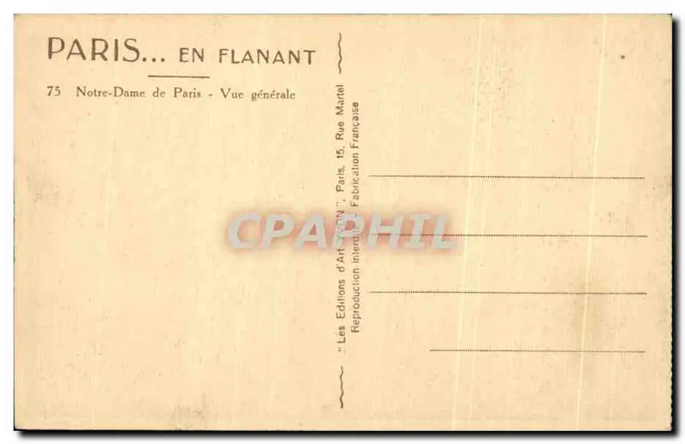 Notre-Dame de Paris — Allgemeiner Blick — Yvon - Rückseite