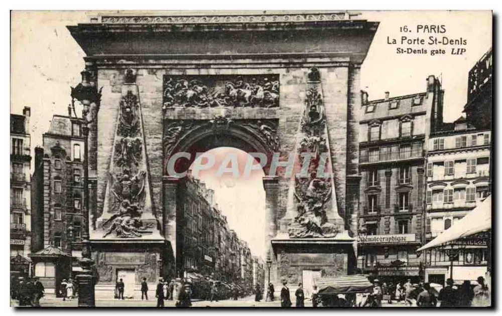 Paris — A Porta Saint-Denis — Edições Artísticas LIP - Frente