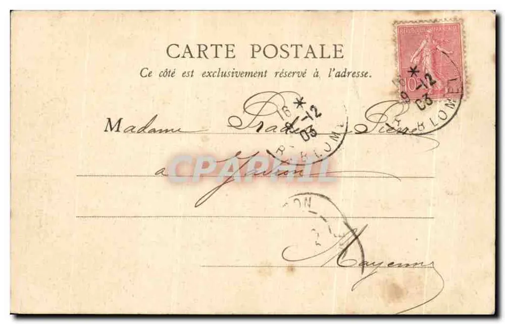 Paris — Leão de Belfort — B.F. Paris, n°155 - Verso