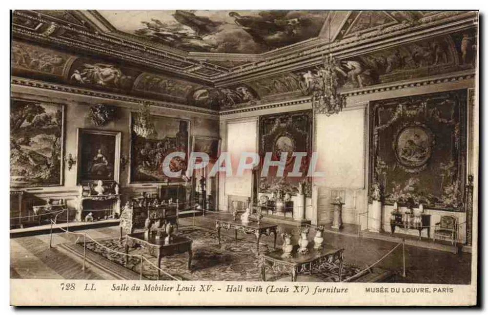 Raum der Louis-XV-Möbel — Louvre-Museum, Paris — LL Nr. 728 - Vorderseite