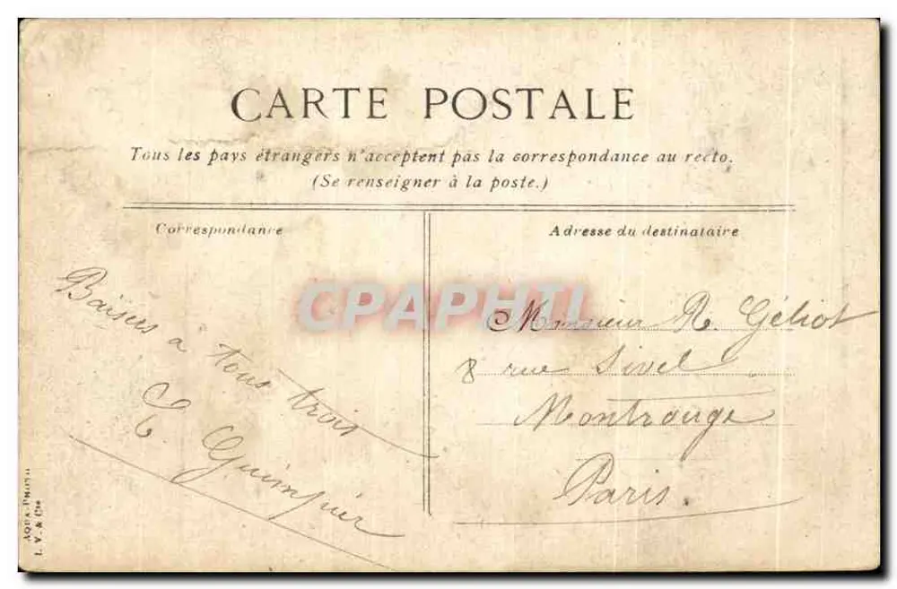 Bois de Boulogne — La grande Cascade — éditeur L.V. & Cie, n°18 - Verso