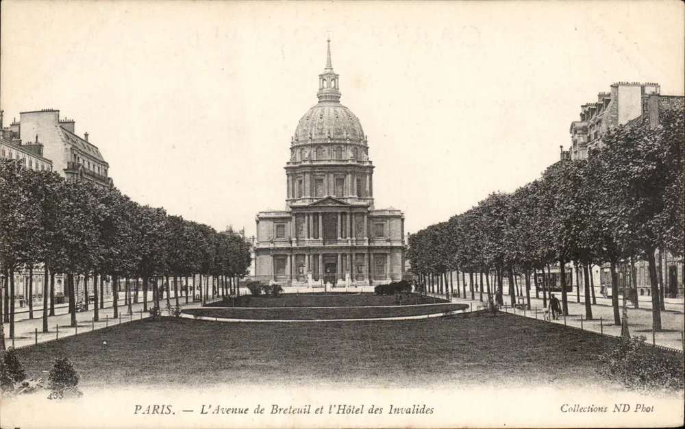 Paris — Avenue de Breteuil und das Hôtel des Invalides — Collections ND Phot - Vorderseite