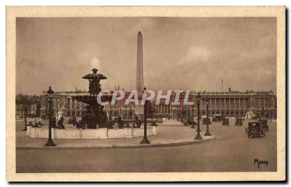 Place de la Concorde — Fontaine und Obélisque de Louxor — Mong - Vorderseite