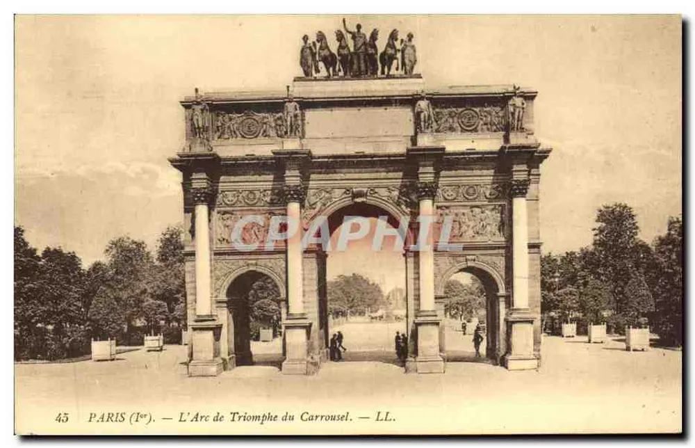 Paris (1er) — O Arco do Triunfo do Carrousel — LL. - Frente