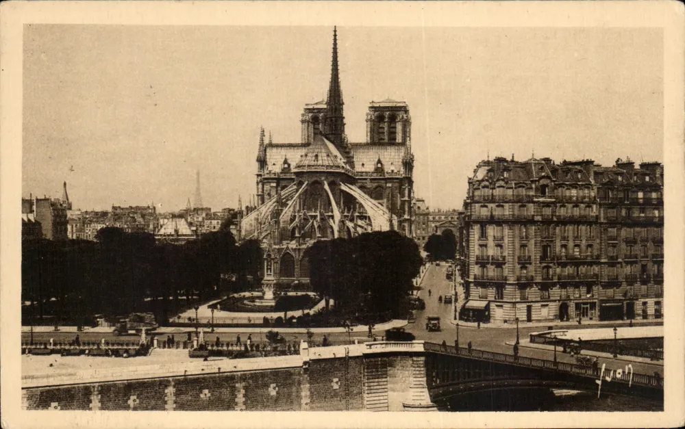 Notre-Dame de Paris — Die Apse und der Platz des Erzbischofs — Les Éditions d'Art 'YON' - Vorderseite
