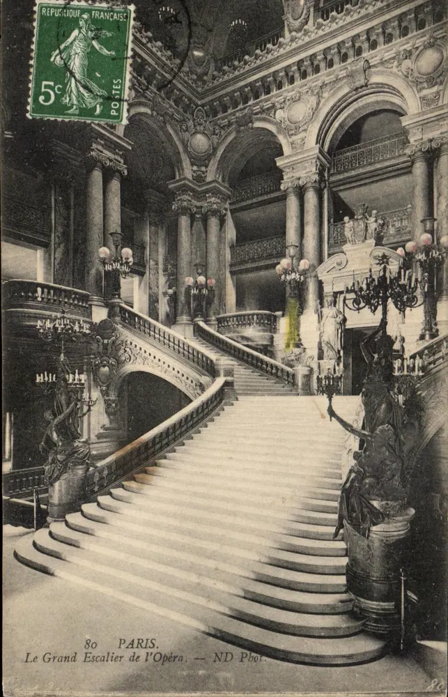 Paris — O Grande Escalier da Ópera — ND Phot. - Frente