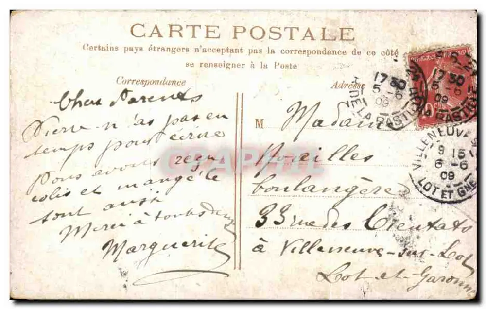 Paris. Butte Montmartre, der Sacré Cœur. - Rückseite