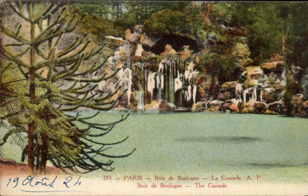 Bois de Boulogne — Die Wasserfall — A.P. — n°285 - Vorderseite