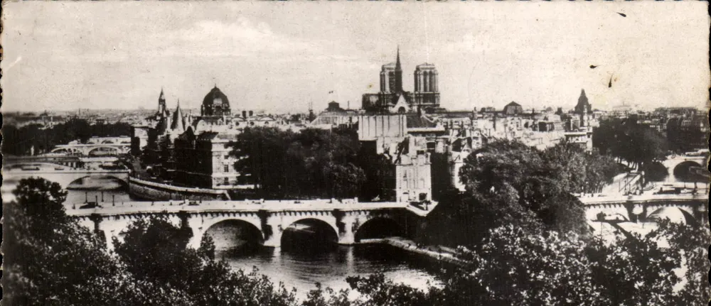 Paris — Die Seine, die Cité, Le Vert-Galant und Notre-Dame — ABEILLE-CARTERIE PARIS - Vorderseite