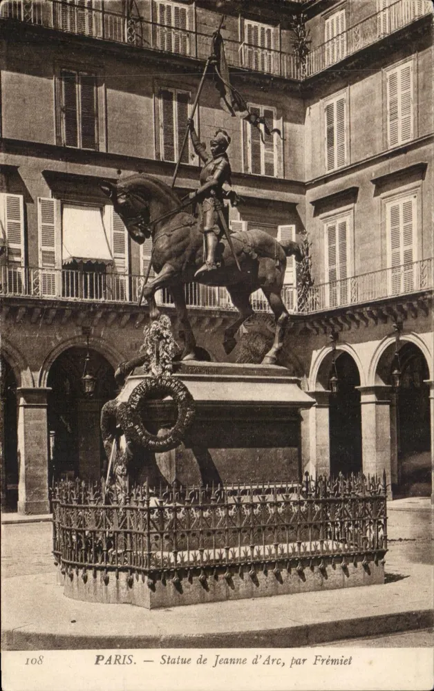 Paris — Statue der Jeanne d'Arc, von Frémiet — n° 108 - Vorderseite