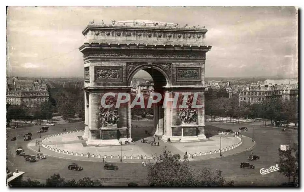Paris — L'Arc de Triomphe — Éditeur Chantal - Anverso