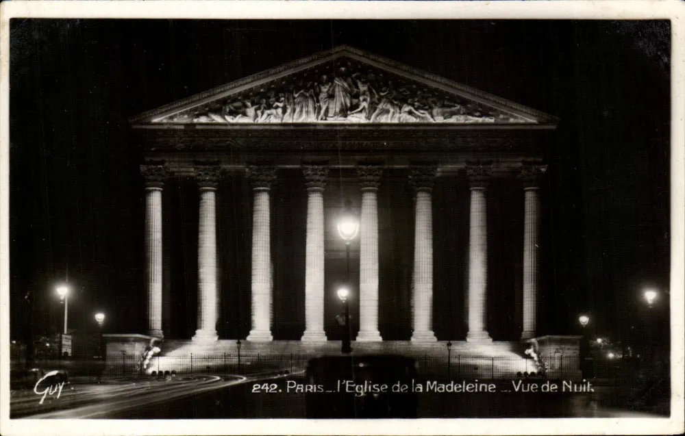 Die Kirche der Madeleine — Nachtsicht — Paris — Verlag Guy, n° 242 - Vorderseite