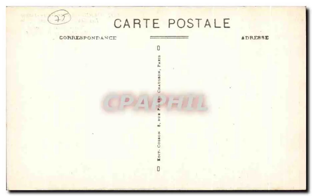 Paris - Kirche Notre-Dame - Chorstühle — C.M. (Cabinet von M. Chausson) - Rückseite
