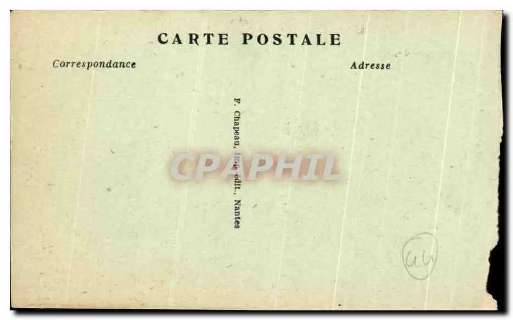 NANTES — Die Quais und die Stadt vom Transbordeur — F. Chapeau, Druckerei/Verlag, Nantes - Rückseite