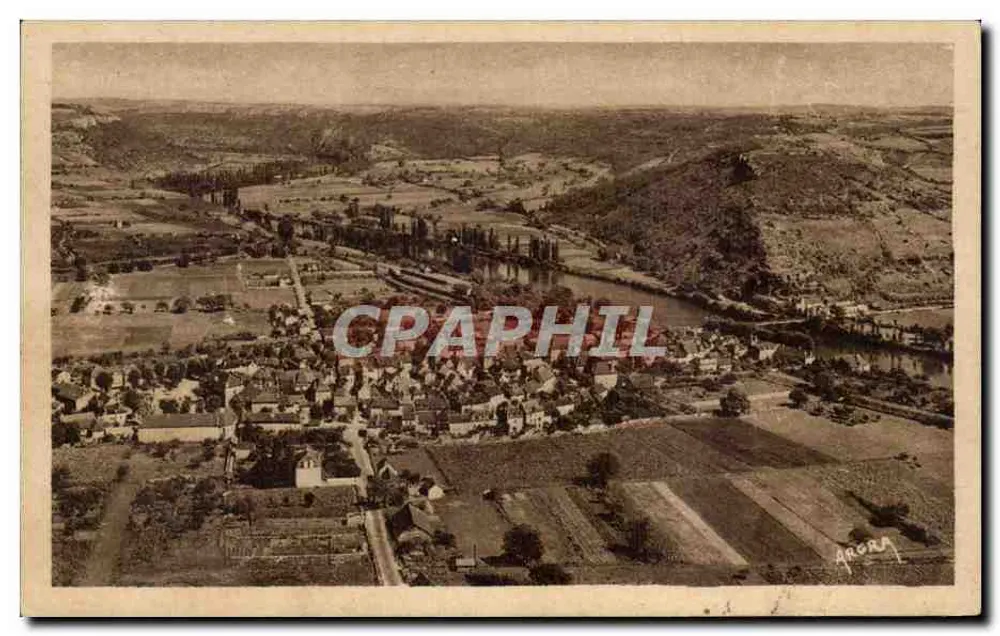 Cajarc — Vista geral — Les Arts Graphiques du Lot, n° 928 - Frente
