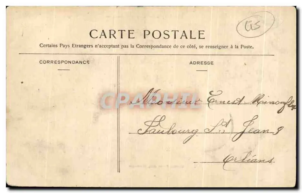 Montargis — A Subprefeitura — Chartier irmãos, editora, Montargis - Verso