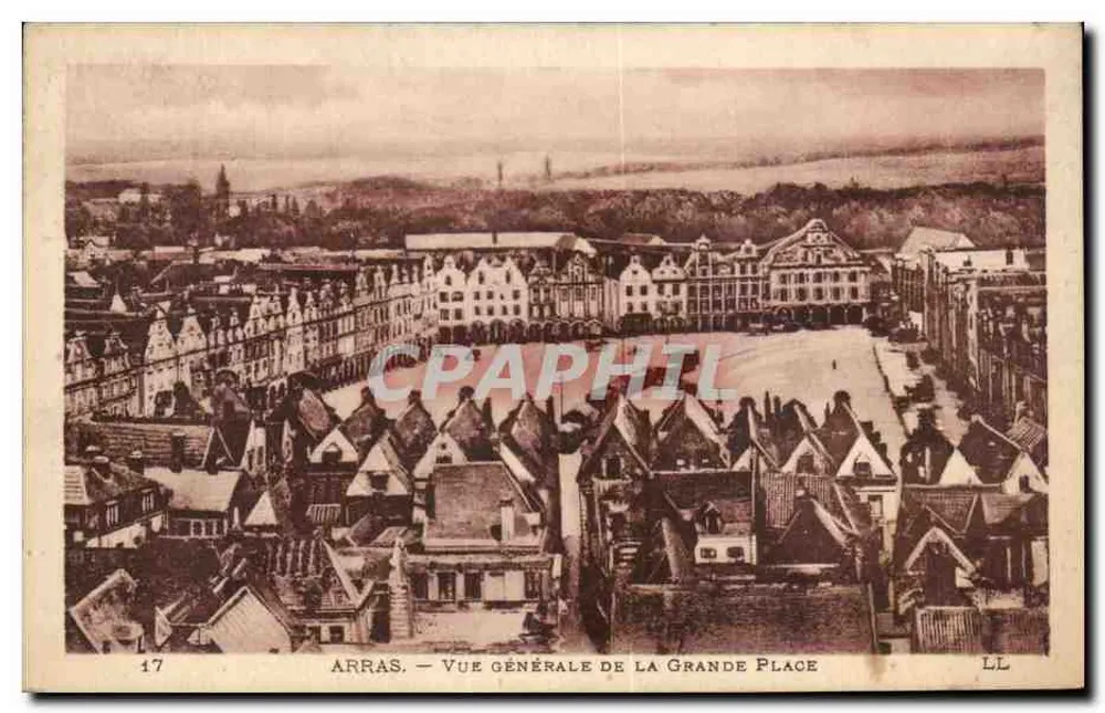 Arras — Vista geral da Grande Praça — LL, n°17 - Frente