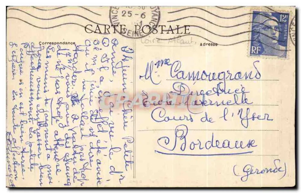 Nantes — Grabmal des Generals Lamoricière in der Kathedrale — Sammlung F. Chapeau, 8. Tausend - Rückseite