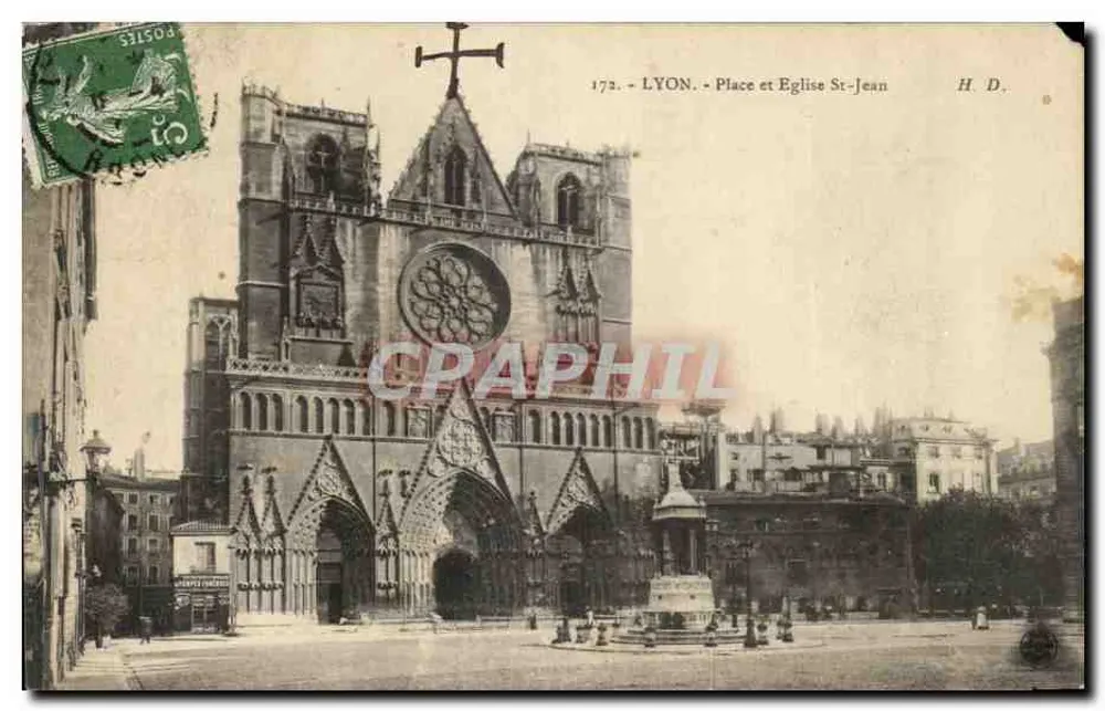 LYON - Piazza e Chiesa di San Giovanni — H. D. n°172 - Recto