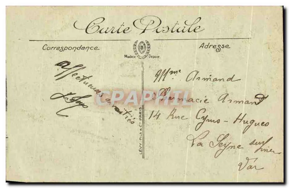 LYON — A Fonte Bartholdi — LL. — Sélecta - Verso