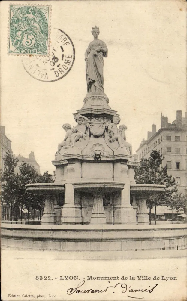 LYON - Monument da Cidade de Lyon - Edição Giletta, fot. Nice - Frente