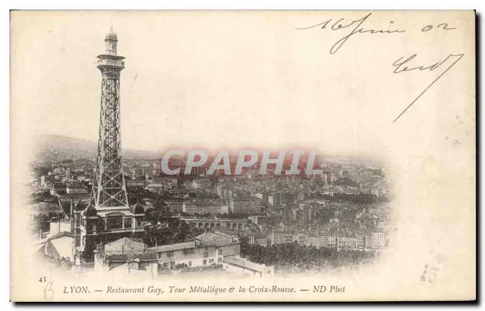LYON — Restaurant Gay, Metallturm & Croix-Rousse — ND Phot - Vorderseite