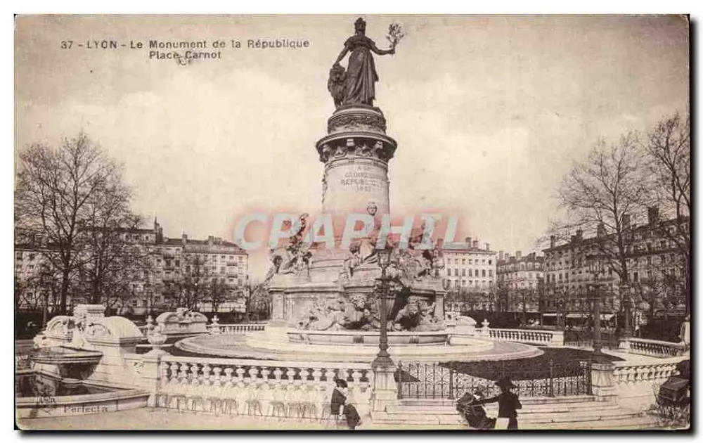 LYON - Il Monumento della Repubblica - Piazza Carnot - Recto