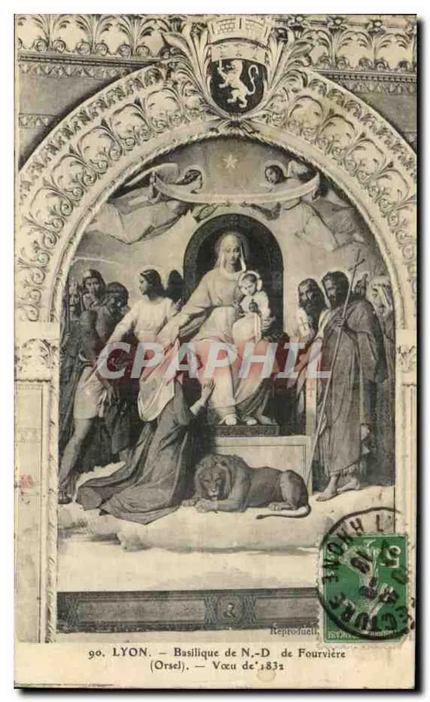 LYON — Basilika Unserer Lieben Frau von Fourvière — Gelübde von 1832 - Vorderseite