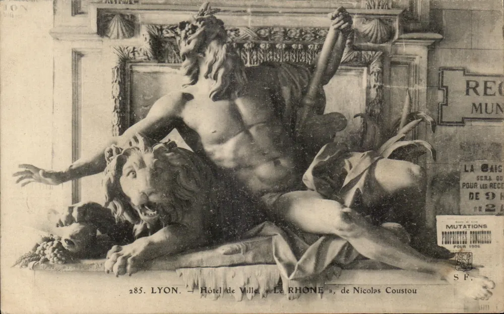 Lyon — Rathaus « Le Rhône », Skulptur von Nicolas Coustou — S.F. n°285 - Vorderseite