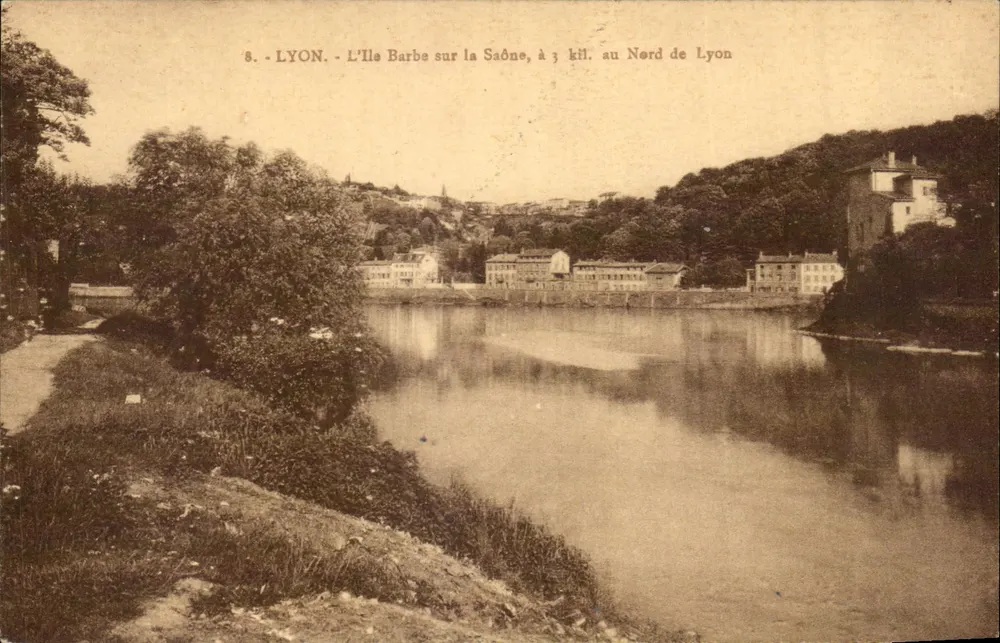 L'Île Barbe auf der Saône, 3 km nördlich von Lyon — Compaire Général, Paris - Vorderseite