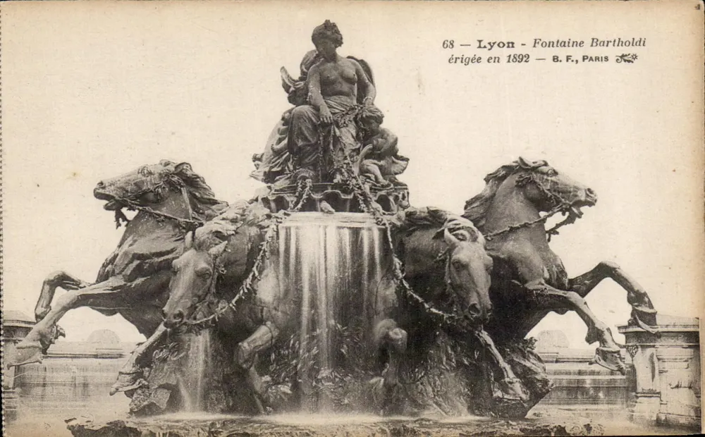 Lyon - Fontaine Bartholdi — érigée en 1892 — B.F., Paris - Vorderseite