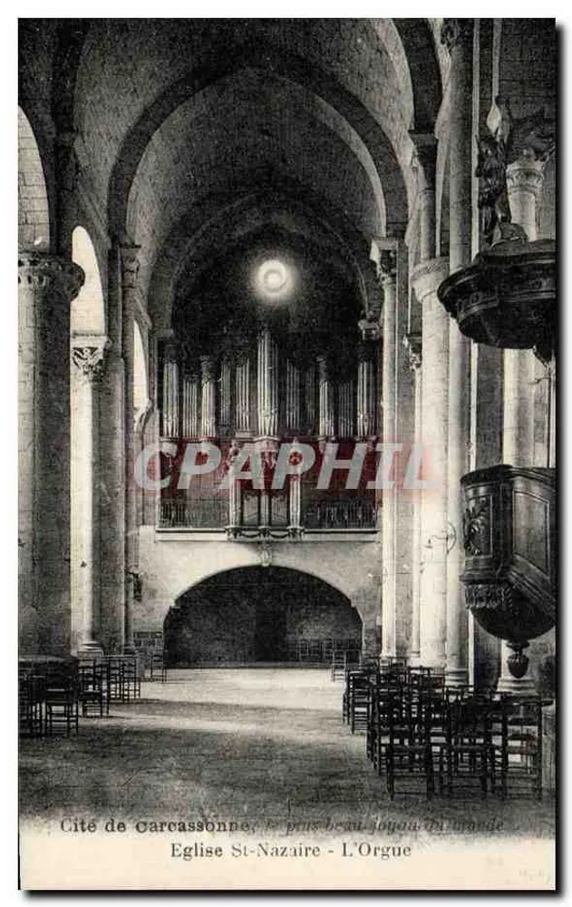 Cité de Carcassonne - Kirche St. Nazaire - Das Orgel - Vorderseite