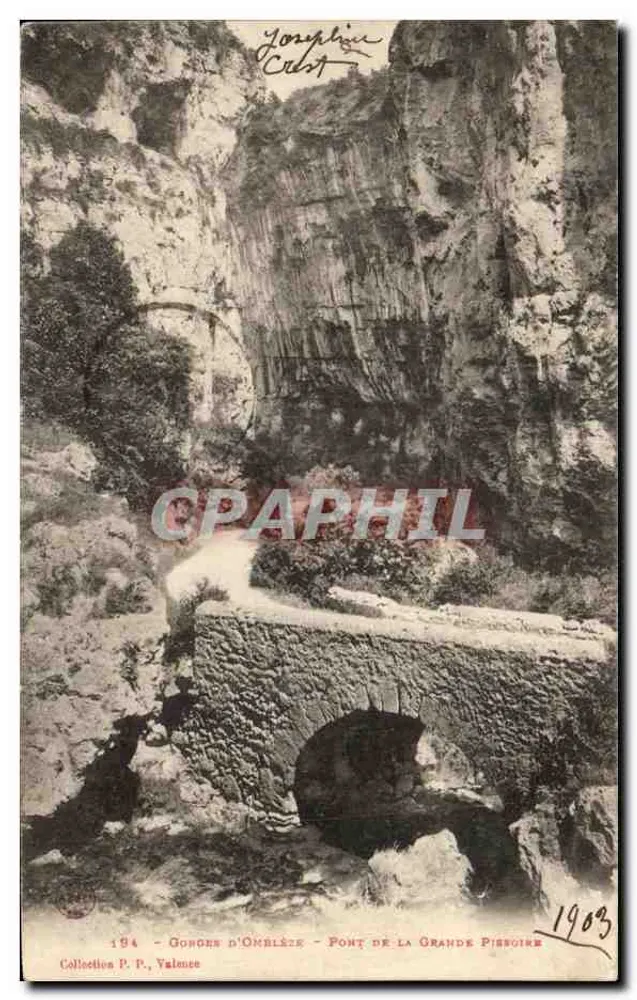 Gorges d'Ombelèze — Pont de la Grande Pisseoire — Coleção P. P., Valence - Frente