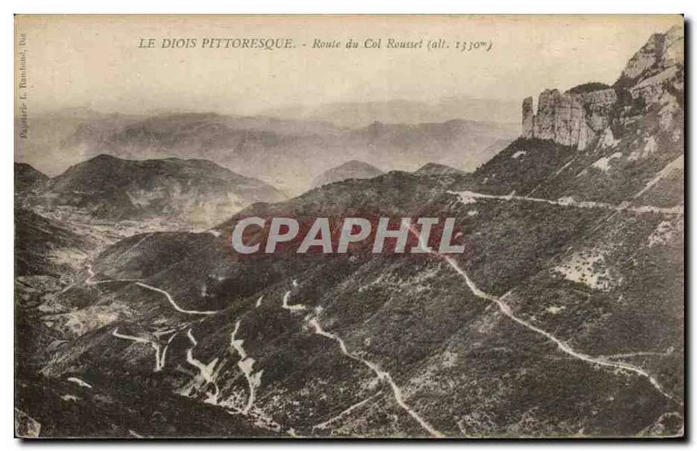 O Diois pitoresco — Estrada do Col Rousselt (alt. 1330m) — Depaparicis, L. Brannan, Dure - Frente
