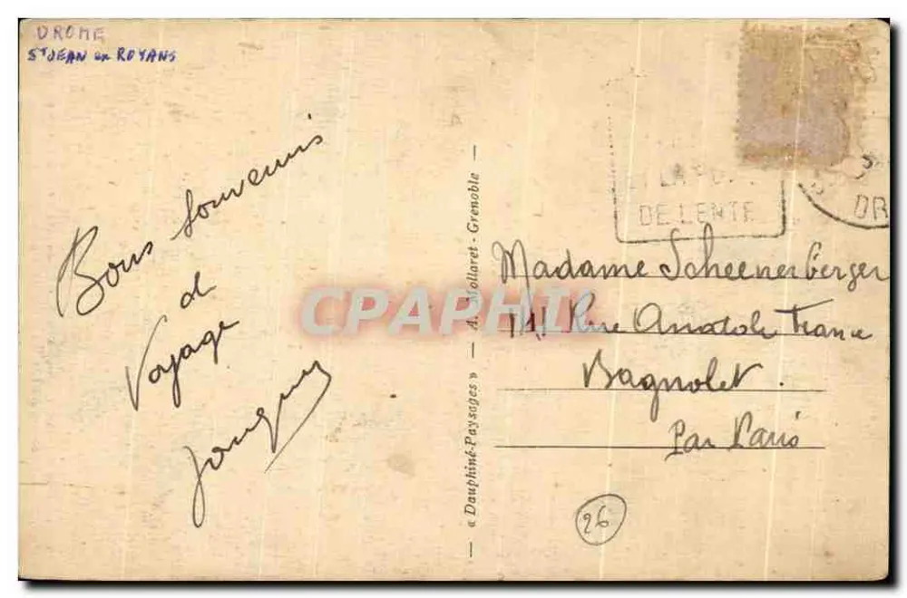 Route von Combe-Laval zur Forêt de Lente — Die spitzige Felsen — Verlag Dauphine-Paysages, Nr. 4 - Rückseite