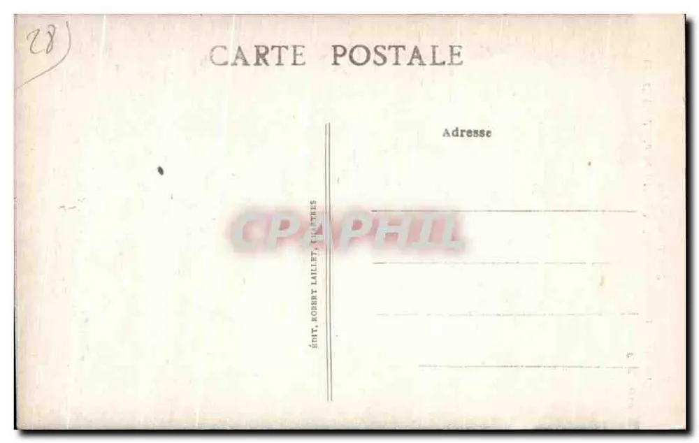 Kathedrale von CHARTRES — Nordportal (13. Jahrhundert) — Prophetin Anne? — Verlag Robert Laulet - Rückseite