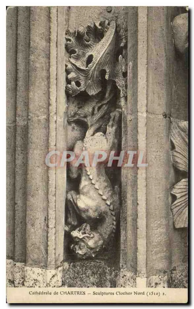 Kathedrale von CHARTRES — Skulpturen Nordglockenturm (1510) 3. - Vorderseite