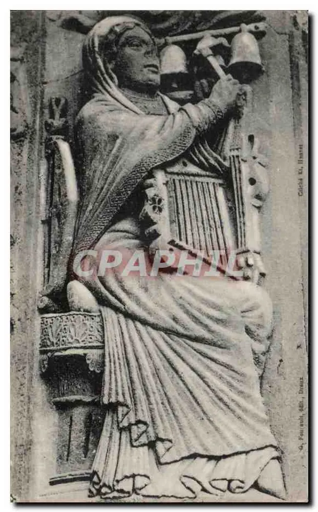 Detail des Royal Portal — Musik — Kathedrale von Chartres (E.-et-L.) - Vorderseite