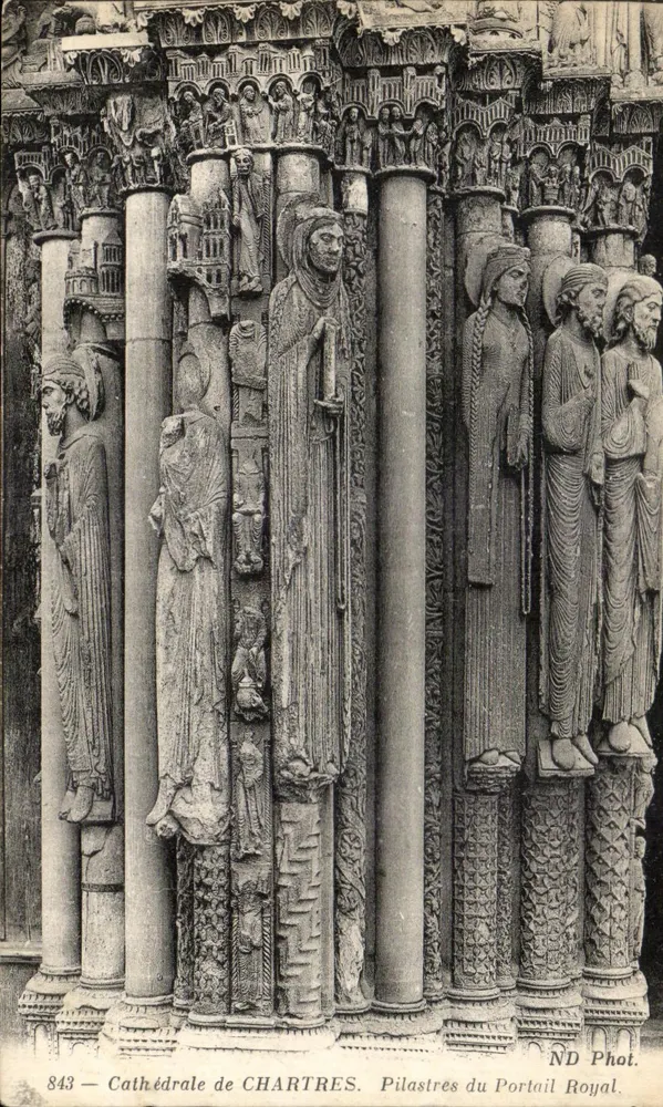 Kathedrale von CHARTRES — Pfeiler des Königstor — ND Phot. - Vorderseite