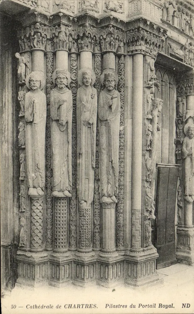 Kathedrale von CHARTRES — Pfeiler des Königstor — ND - Vorderseite