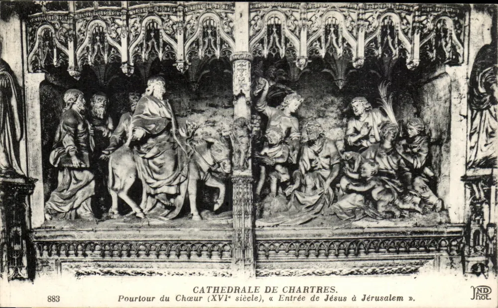 Kathedrale von Chartres — Poutour des Chors (16. Jahrhundert), « Einzug Jesu in Jerusalem » - Vorderseite