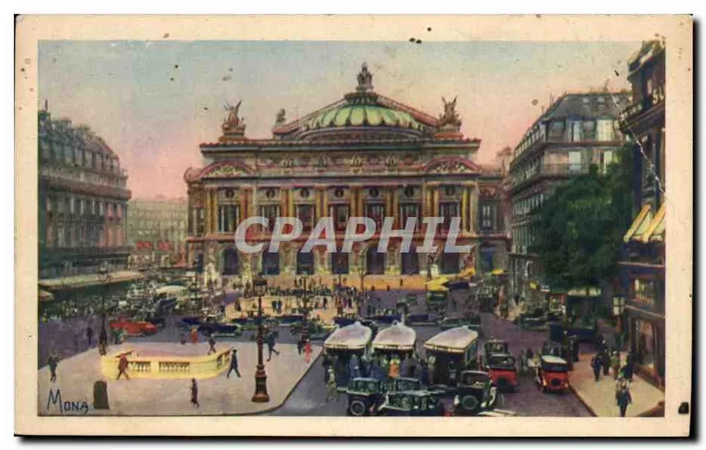 Place de l'Opéra — vue du Palais Garnier — éditeur Mona - Voorkant