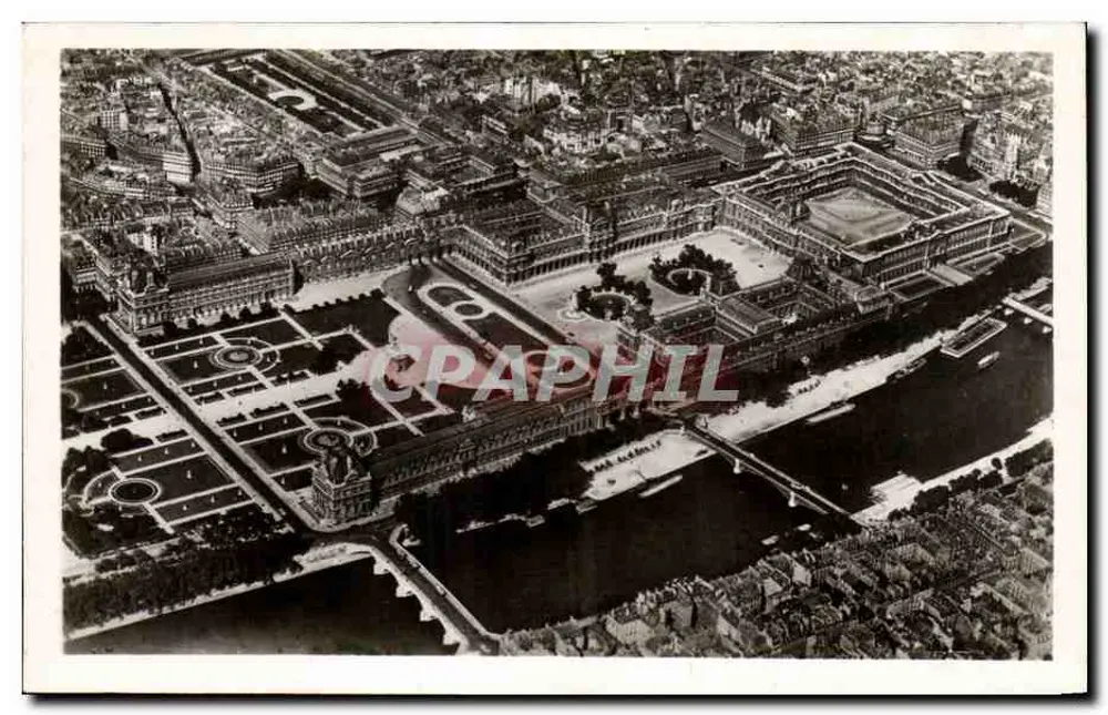 Paris aus der Luft — Palast des Louvre und Carrousel — Französische Luftfahrtgesellschaft - Vorderseite