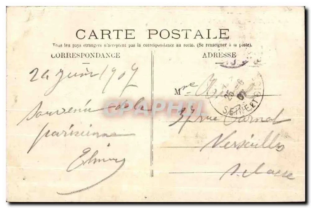 Paris — Königsponton und die Seine — P. Marmuse, n°638 - Rückseite