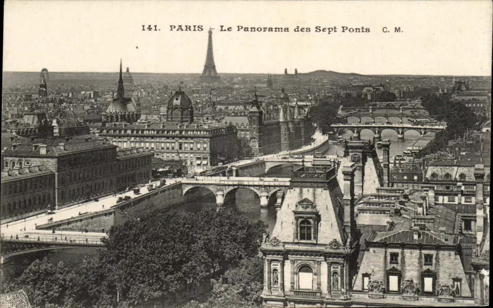 PARIS — O Panorama dos Sete Pontes — C.M. n°141 - Frente
