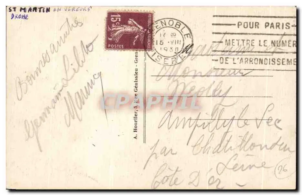 Les Grands Goulets — Les mille cascades — n°5971.11 - Verso