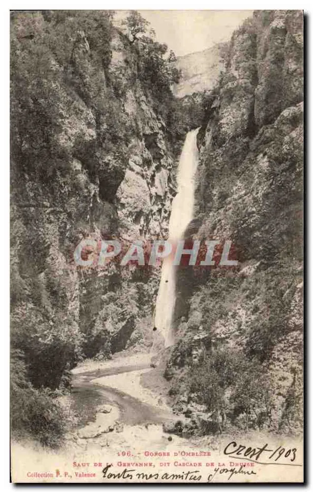 Ombriere Schlucht — Gervanne-Wasserfall, genannt Drome-Wasserfall — Sammlung P. P., Valence - Vorderseite