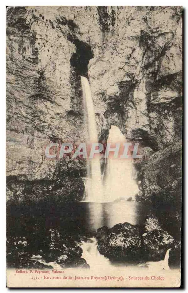 Fontes do Cholet — Perto de St-Jean-en-Royans (Drôme) — Colloet, P. Peyronze, Valence, n°171 - Frente